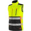 CANIS CXS BENSON HI-VIS VÝSTRAŽNÁ ZATEPLENÁ MONTÉRKOVÁ VESTA ŽLTÁ-ČIERNA 1114079160 - XXXL