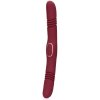 Shots Loveline Double-Sided Thrusting Vibrator Merlot Grape silikónový prirážací vibrátor 33 x 3,6 cm