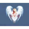 ZUTY Obrazy na stenu - Anjel lásky v tvare srdca Rámovanie: vypnuté plátno na rám, Rozmer: 80x100 cm
