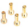 4mm/G4 Gold Works Team/zlaté konektory, 14mm, 4ks. (L499300)
