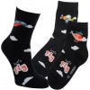 Detské farebné bavlnené veselé ponožky RS Čierna 27-30 3 páry