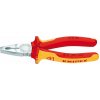 KNIPEX Kombinované kliešte KNIPEX, chróm, 180 mm, izolované rukoväte 2f návlek 1000 V VDE