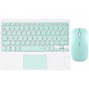 AppleKing súprava bezdrôtovej klávesnice s touchpadom a Bluetooth bezdrôtovej myši - mentolová - možnosť vrátiť tovar ZADARMO do 30tich dní