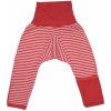 Cosilana Rastúce nohavice z merino vlny a hodvábu s prehrnutím červený pruh