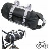 Predná rolovacia taška na bicykel 9 l čierna s odrazkami