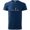 EKG Šachové figúrky - Strelec - Klasické pánske tričko - 2XL ( Polnočná modrá )
