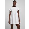 Urban Classics Dámske šaty Ladies Organic Empire Valance Tee Dress Farba: White, Veľkosť: 4XL