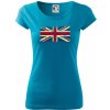 Britská vlajka stará - Dámske tričko Pure - 2XL ( Svetlý tyrkys )