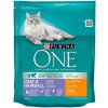 Purina ONE Coat & Hairball bohaté na kura a celozrnné obilniny 0,8 kg