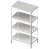 Skladový regál s plnými policemi 600x400x1800 mm | STALGAST, 981884060 inox