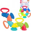 Teddies Hrkálka/Hryzátko/Flexi krúžok plast/silikón 15cm na karte