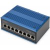DIGITUS Digitus DN-651121 sieťový prepínač Nespravované L2 Gigabit Ethernet (10/100/1000) Podpora napájania cez Ethernet (PoE) Čierna, Modrá (DN-651121)