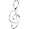 Strieborná brošňa - husľový kľúč D141