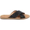 Shelvt Braided black women's flip-flops čierna | hnedá 39 Shelvt 0000296839100