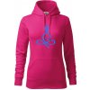 Yoga - lotus modrý (Moňas) - Mikina dámská Cape s kapucí - XL ( Purpurová )