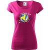 Volejbal lopta v triku - Dámske tričko Pure - L ( Fuchsiová )