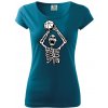 Basketbal kostra - Dámske tričko Pure - XL ( Petrolejová )