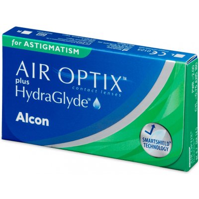 Alcon Air Optix plus HydraGlyde for Astigmatism (3 šošovky) Dioptrie: -0.75, Zakrivenie : 8.70, Priemer: 14.50, Cylinder: -1.75, Os: 160°