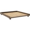 Hnedá dvojlôžková posteľ z borovicového dreva s roštom 180x200 cm Social – Karup Design