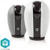 NEDIS IP Kamera/ Wi-Fi/ 1080p/ micro USB/ MicroSD/ Cloud/ náklon/ noční vidění/ Android/ iOS/ adaptér/ bílo-šedá