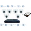 AHD Kamerový set 6x kamera 720P s 30m IR a hybridný DVR + 1TB
