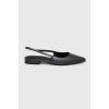 Kožené balerínky Calvin Klein FLAT SLINGBACK PUMP PEARL čierna farba, s otvorenou pätou, HW0HW02120 EUR 36