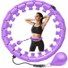 Hula hoop so záťažou a masážnou funkciou fialová
