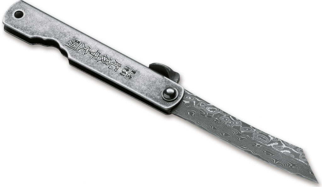 HIGO KINZOKU DAMASCUS Folding Knife 7.5 cm 01PE310