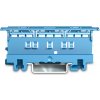 Adaptér na DIN lištu WAGO 221-500/000-006 pre WAGO 221 2x, 3x, 5x 4mm2 , modrý
