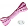 Elastické šnúrky do topánok široké - Typ D - magnetické zacvakávacie, jeden pár - Svetlo ružové, 100 cm