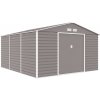 Domček na uskladnenie záhradného náradia Oklahoma 341x386 cm sivo-biely