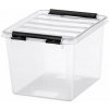 Úložný box, plastový, 3 l, čierne úchytky, SMARTSTORE Classic 3, priehľadný
