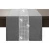 Behúň na stôl Glamour so zirkónmi tmavošedý Šedá 40x140 cm