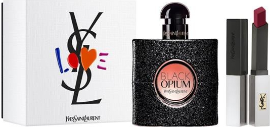 Yves Saint Laurent Black Opium EDP 50 ml + Rouge Pur Couture The Slim Sheer Matte odstín č.107 matný rúž 3,8 g darčeková sada