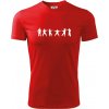 Karate postavy - Pánske tričko Fantasy športové - 2XL ( Červená )