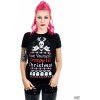 tričko gotický and punk TOO FAST HAVE YOURSELF A CREEPY LIL CHRISTMAS BABYDOLL Čierna