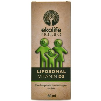 Ekolife Natura Lipozomální Vitamín D3 kvapky 60 ml