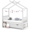 Rám dětské postele se zásuvkou bílý masivní borovice 70x140 cm Bílá 322148
