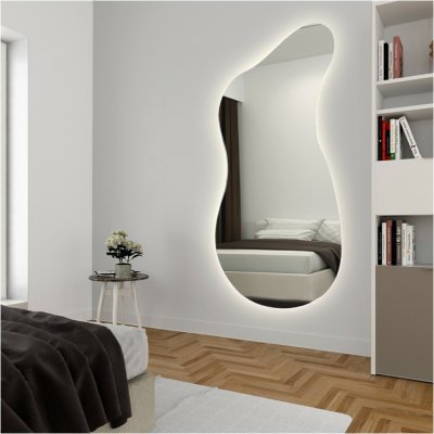 Alfaram Organicky tvarované zrkadlo s osvetlením - ANGELIT II LED 71x160