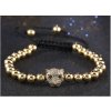 Shamballa náramok LEOPARD v zlatej farbe