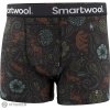 Smartwool Merino Print Boxer Brief boxerky, black paisley L