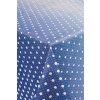 Obrus PVC 6743730, metráž, 20 m x 140 cm, bodky biele na modrom podklade, IMPOL TRADE