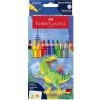 Faber Castell Dino Pastelky Akvarelové Jumbo Grip 8+2 ks Set