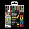 Posca Univerzálna sada akrylových fixiek 0,9 - 1,3 mm mix vianočných farieb 8 kusov PC-3M