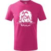 T-ričko Maltézský psík, detské tričko s vlastným textom Farba trička: Koralová, Farba potlače: Čierna, Veľkosť: 122 cm/6 rokov