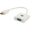 Savio CL-27B video cable adapter HDMI Type A (Standard) VGA (D-Sub) White