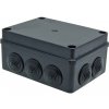 Krabica inštalačná S-BOX 306C 150x110x70 čierna IP65 s vývodkami (PAWBOL)