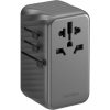 ENERGEA TravelWorld GaN120 univerzálny cestovný adaptér 100 W USB-C / USB-A na iPhone/iPad/MacBook - šedý 8885020101096 - možnosť vrátiť tovar ZADARMO do 30tich dní