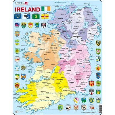 Larsen Politická mapa Severního Irska 48 dielov