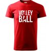 Volleyball nápis - Klasické pánske tričko vyššej gramáže - 2XL ( Červená )